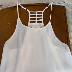 White Strappy Sheer Top